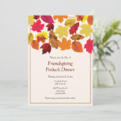 Einladung zum Friendsgiving-Potlucks-Dinnerabend (Stehend Vorderseite)