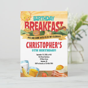 Einladung zum Frühstück am Geburtstag