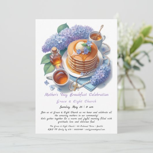 Einladung zum Frühstück in der Muttergottes - Lila (Stehend Vorderseite)