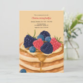 Einladung zum Frühstück Pancake (Stehend Vorderseite)