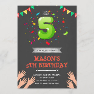 Einladung zum fünften Geburtstag