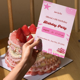Einladung zum fünften Geburtstag für Mädchen
