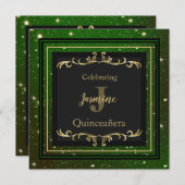 Einladung zum funkelnd Geburtstag von Green und Go (Vorne/Hinten)