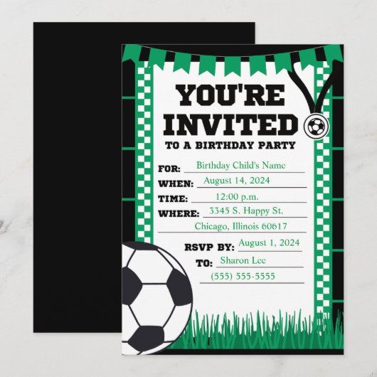 Einladung zum Fußball (Vorne/Hinten)