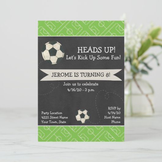 Einladung zum Fußball (Stehend Vorderseite)