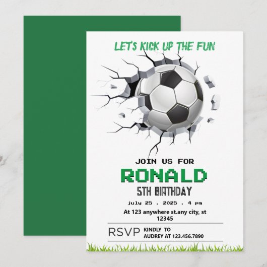 Einladung zum Fußball (Vorne/Hinten)