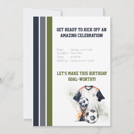 Einladung zum Fußball (Vorderseite)