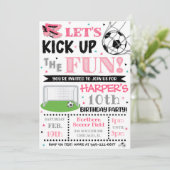 Einladung zum Fußball | Einladung von Mädchen (Stehend Vorderseite)