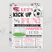 Einladung zum Fußball | Einladung von Mädchen (Vorne/Hinten)