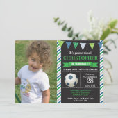 Einladung zum Fußball Geburtstag 1. Geburtstag Par (Stehend Vorderseite)