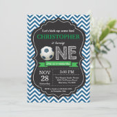 Einladung zum Fußball Geburtstag 1. Geburtstag Par (Stehend Vorderseite)