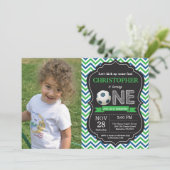 Einladung zum Fußball Geburtstag 1. Geburtstag Par (Stehend Vorderseite)