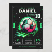 Einladung zum Fußball-Geburtstag Sport (Vorne/Hinten)