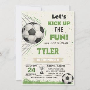 Einladung zum Fußball-Ziel zum Geburtstag