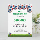 Einladung zum Fußball zum Geburtstag (Stehend Vorderseite)
