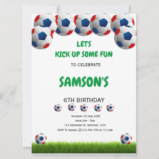 Einladung zum Fußball zum Geburtstag