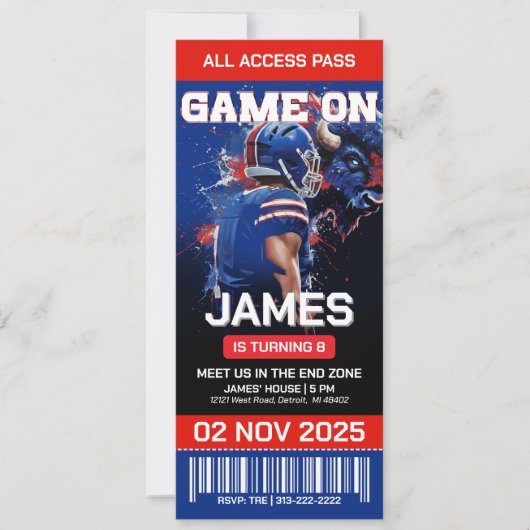 Einladung zum Fußball zum Geburtstag: Digitaler Do (Vorderseite)