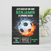 Einladung zum Fußball zum Geburtstag, Party (Stehend Vorderseite)