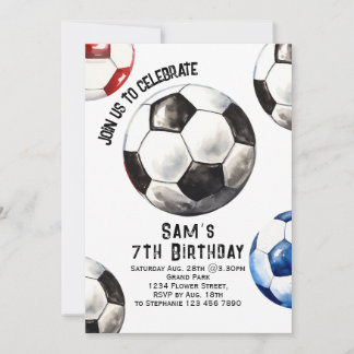 Einladung zum Fußball zum Geburtstag - Party