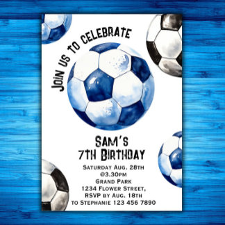 Einladung zum Fußball zum Geburtstag - Party
