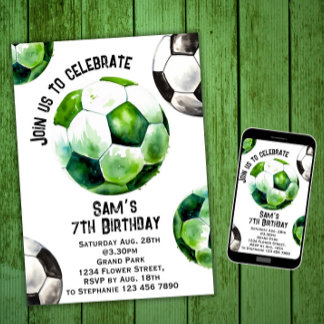 Einladung zum Fußball zum Geburtstag - Party