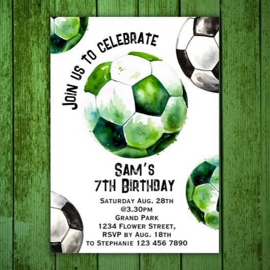 Einladung zum Fußball zum Geburtstag - Party