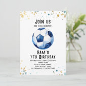 Einladung zum Fußball zum Geburtstag - Party (Stehend Vorderseite)