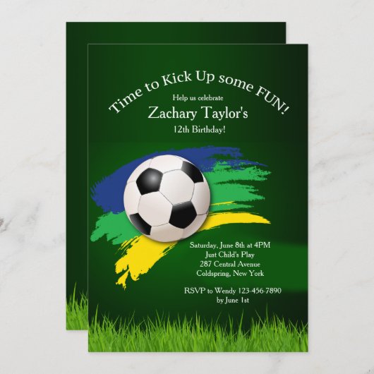 Einladung zum Fußballball (Vorne/Hinten)