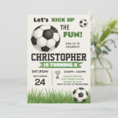 Einladung zum Fußballball Geburtstag (Stehend Vorderseite)