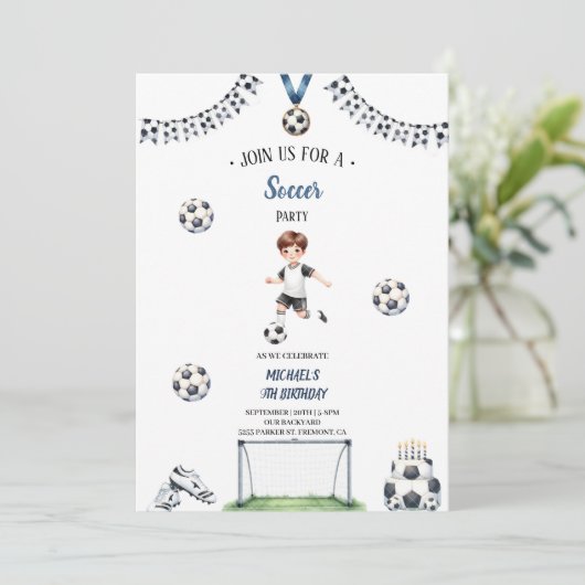 Einladung zum Fußballspiel (Stehend Vorderseite)