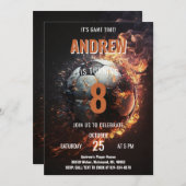 Einladung zum Fußballtag Minimalistische Karte (Vorne/Hinten)