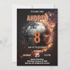 Einladung zum Fußballtag Minimalistische Karte