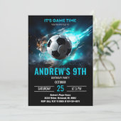 Einladung zum Fußballtag Minimalistische Karte (Stehend Vorderseite)