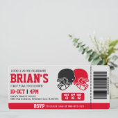 Einladung zum Fußballticket (Stehend Vorderseite)