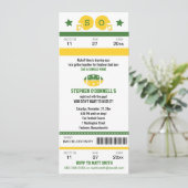 Einladung zum Fußballticket Bachelor Party (Stehend Vorderseite)