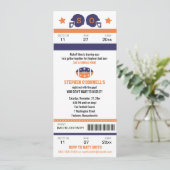 Einladung zum Fußballticket Bachelor Party (Stehend Vorderseite)