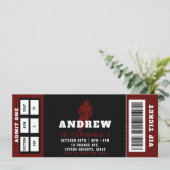 Einladung zum Fußballticket Geburtstagsparty (Stehend Vorderseite)