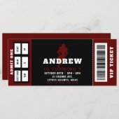 Einladung zum Fußballticket Geburtstagsparty (Vorne/Hinten)