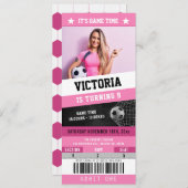 Einladung zum Fußballticket Sport Geburtstag | Pin (Vorne/Hinten)