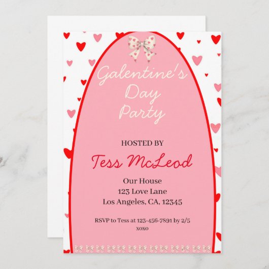 Einladung zum Galentinstag (Vorne/Hinten)