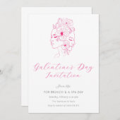 Einladung zum Galentinstag (Vorne/Hinten)