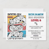 Einladung zum Gamer Geburtstagsparty (Vorderseite)