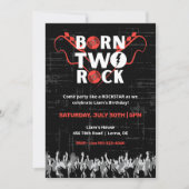 Einladung zum geborenen 2 Rock am zweiten Geburtst (Vorderseite)