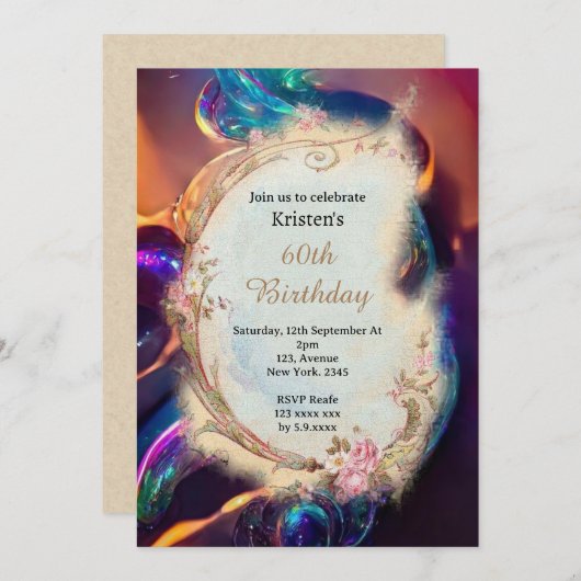 Einladung zum Geburtstag (Vorne/Hinten)