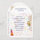 Einladung zum Geburtstag (Vorne/Hinten)