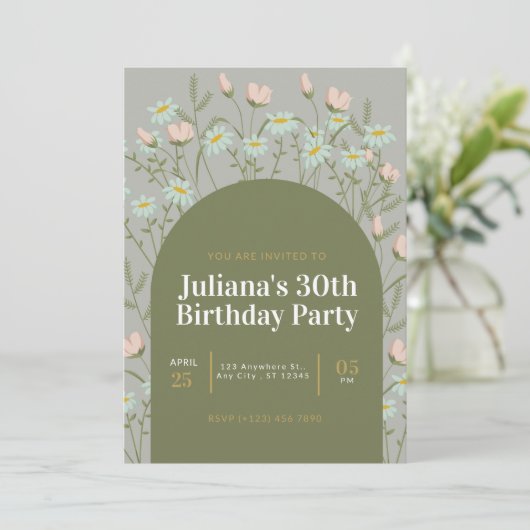 Einladung zum Geburtstag (Stehend Vorderseite)