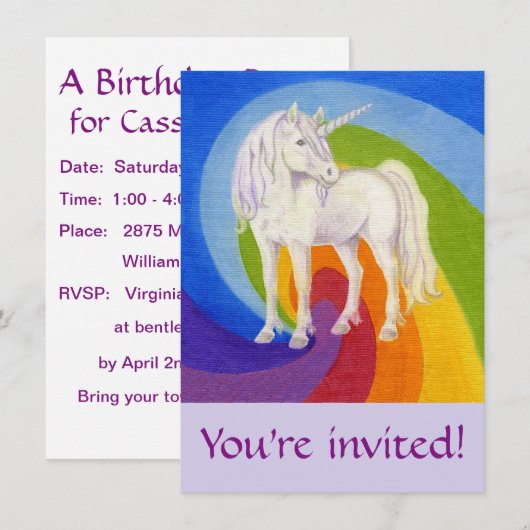 Einladung zum Geburtstag (Vorne/Hinten)