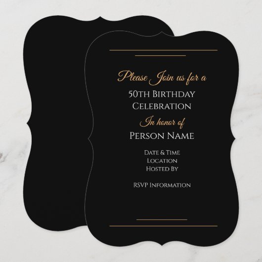 Einladung zum Geburtstag (Vorne/Hinten)