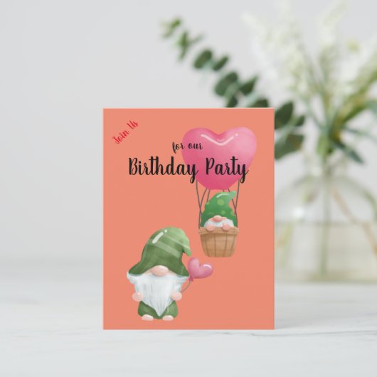 Einladung zum Geburtstag (Stehend Vorderseite)