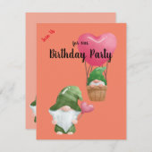 Einladung zum Geburtstag (Vorne/Hinten)